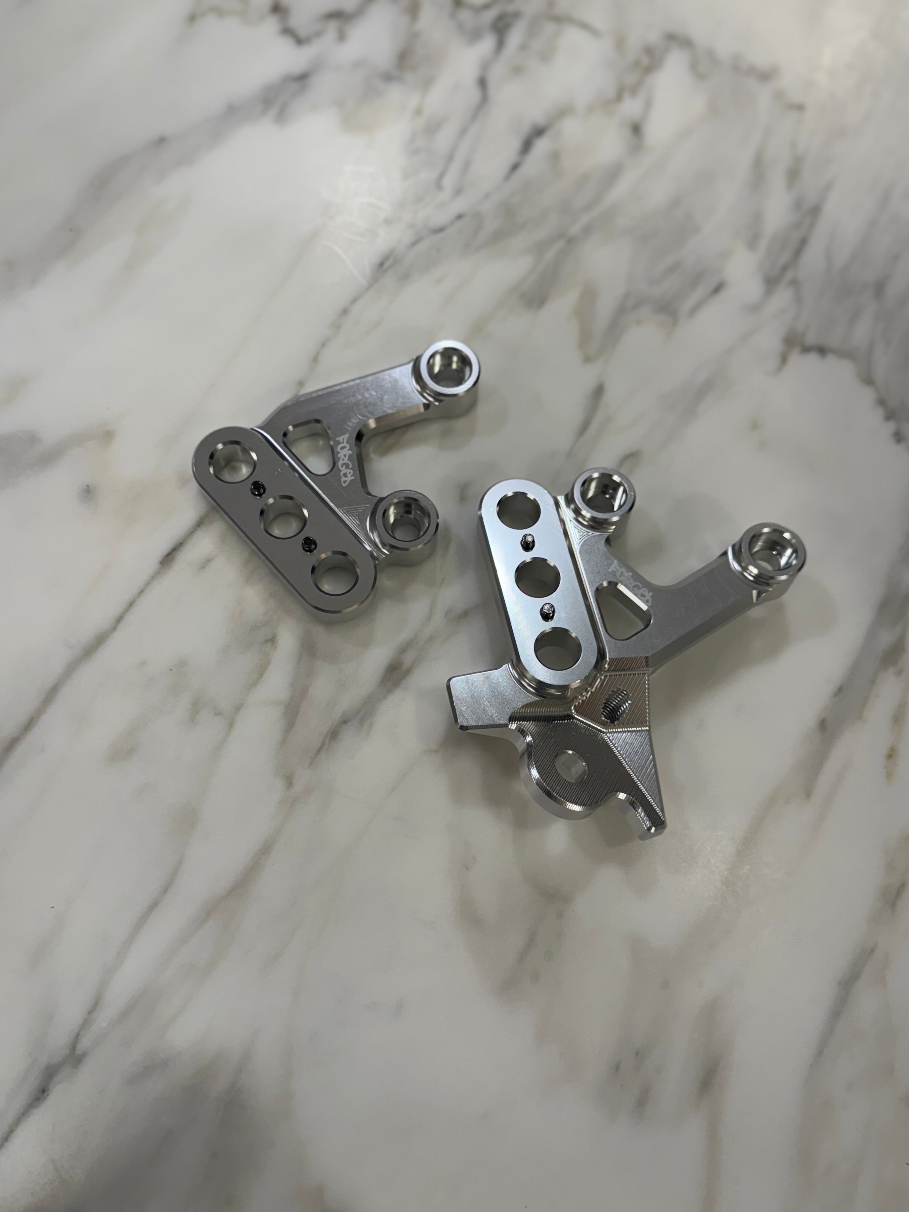 Chrome Silver Foot Peg Brackets for Sur-Ron Light Bee X & E-Ride Pro – Heavy Duty Upgrade