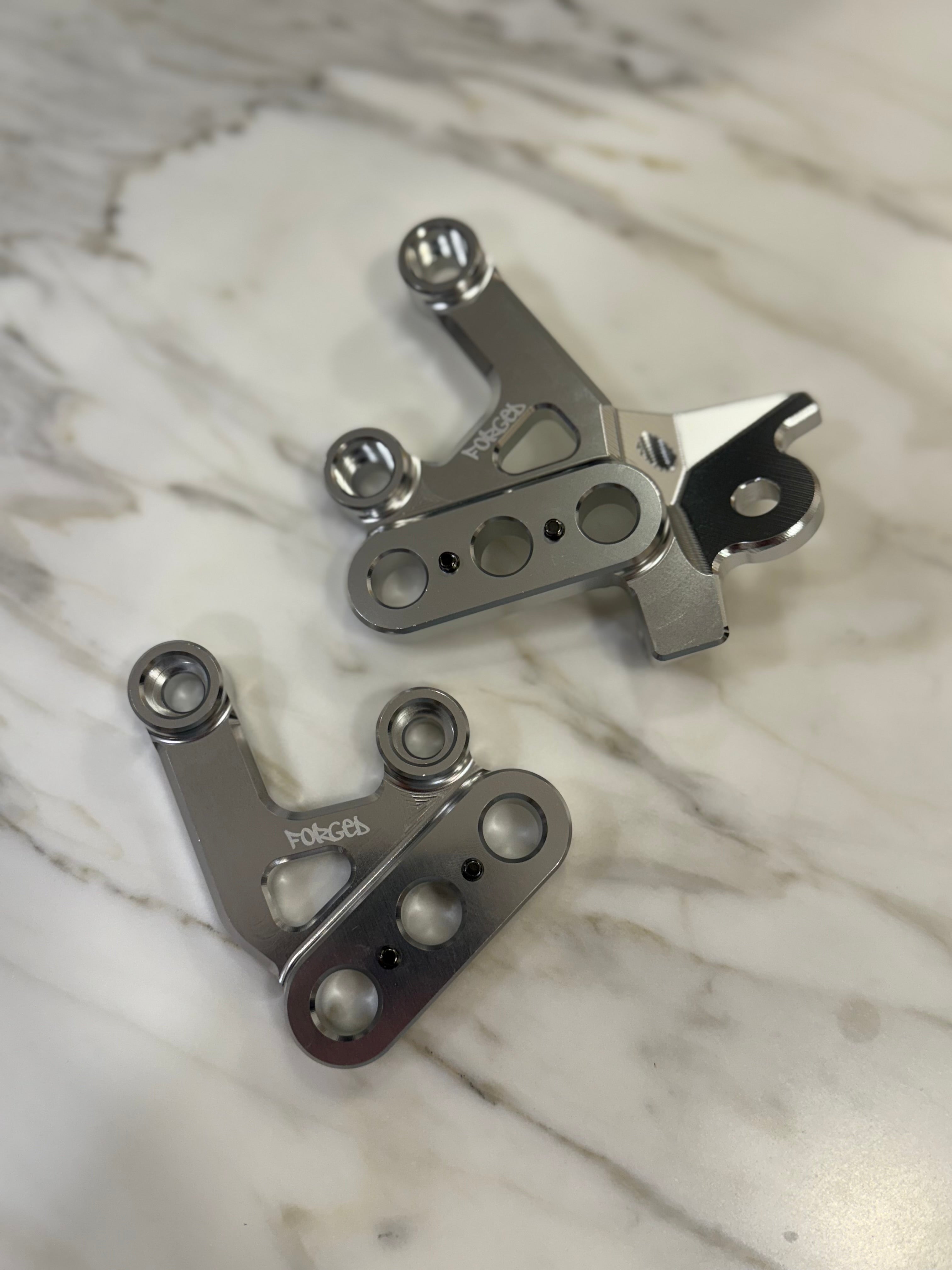 Chrome Silver Foot Peg Brackets for Sur-Ron Light Bee X & E-Ride Pro – Heavy Duty Upgrade