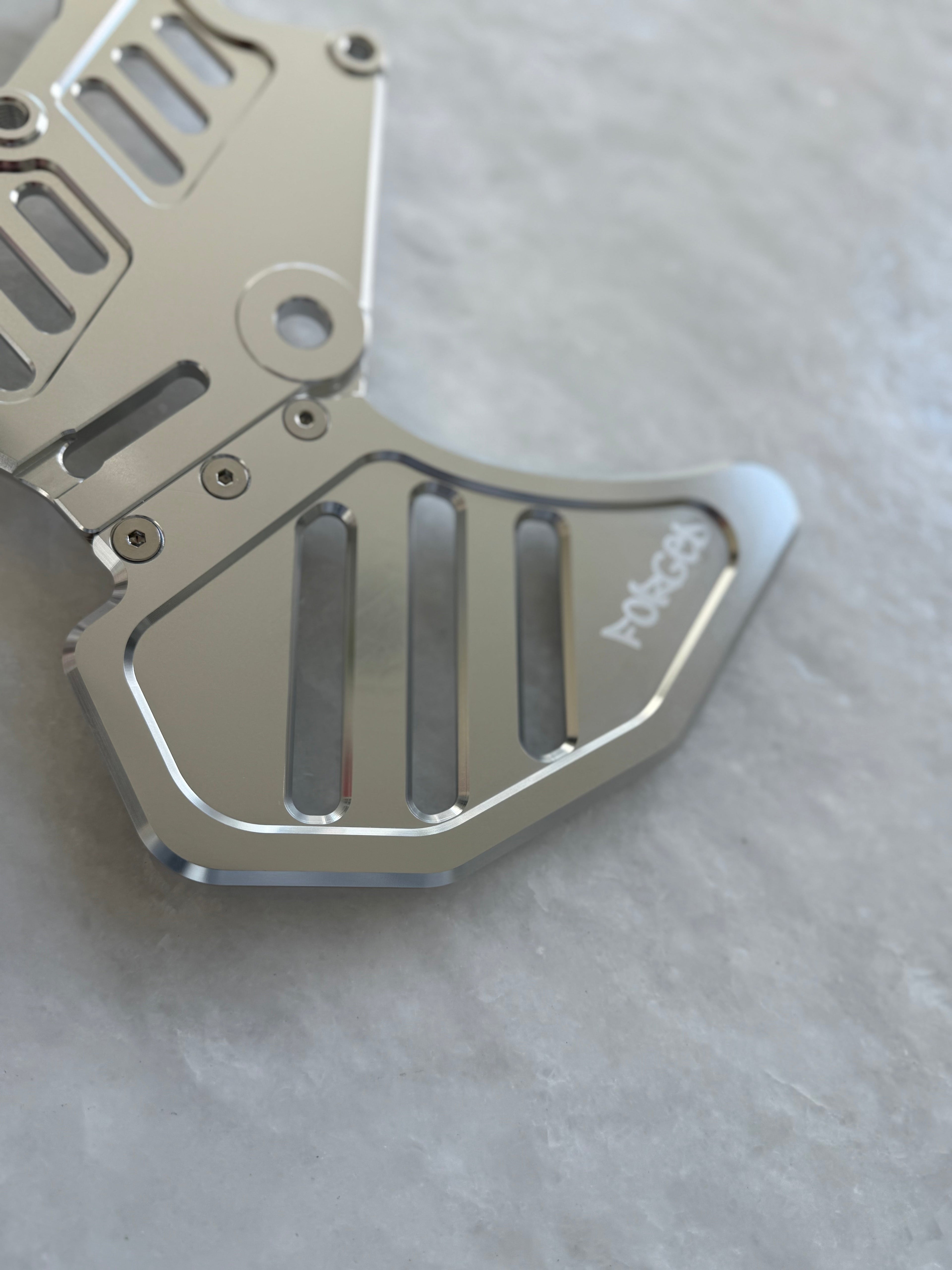 Upgraded Dual Caliper Mount + Rotor Guard for Sur Ron, Talaria & Segway | Heavy Duty Metal