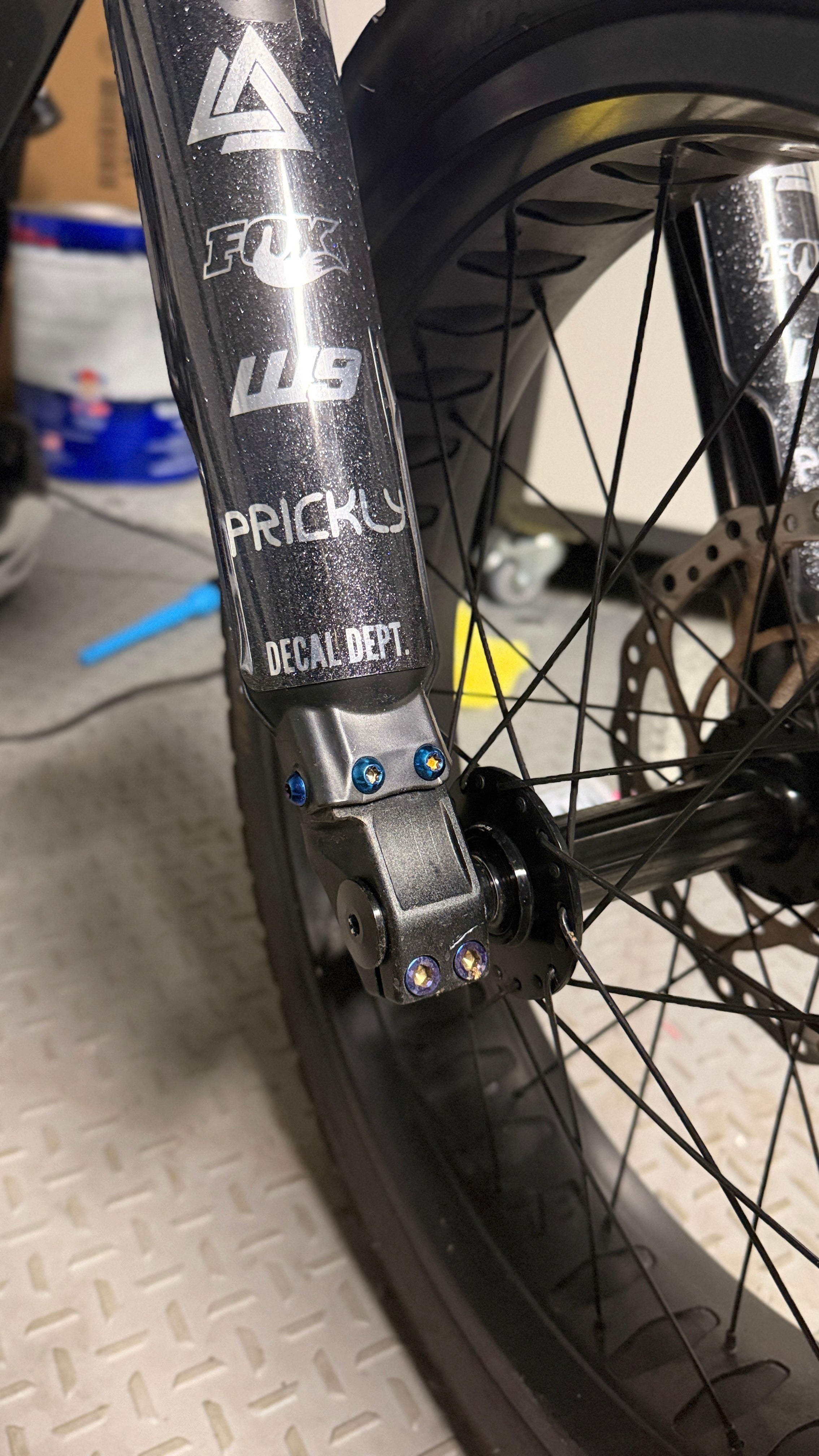 Titanium fork guard bolts